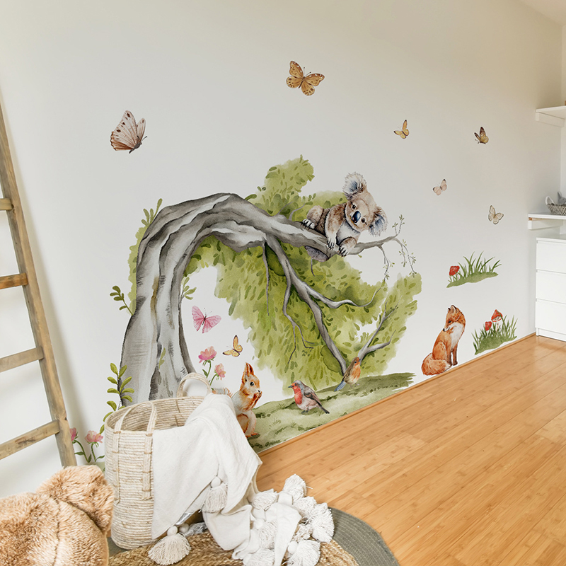 Jungle grand arbre animaux aut - Baby Nursery Tree avis et prix