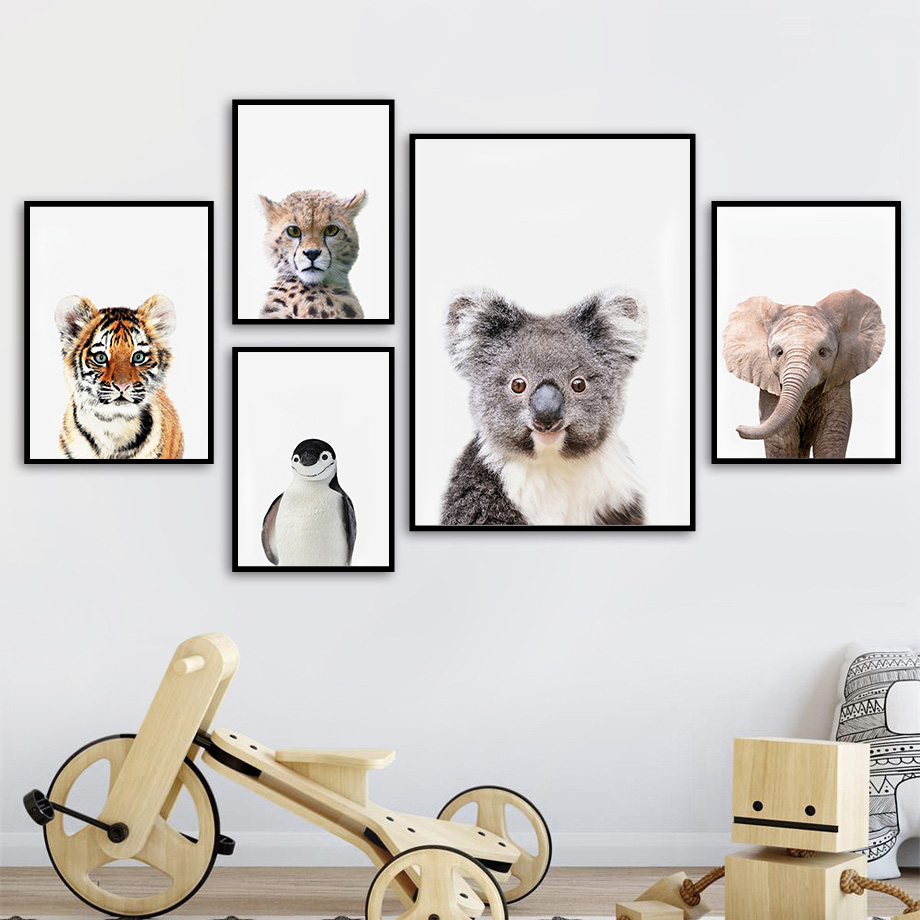 1 toile sans cadre, impression - Baby Nursery Jungle Animals avis et prix
