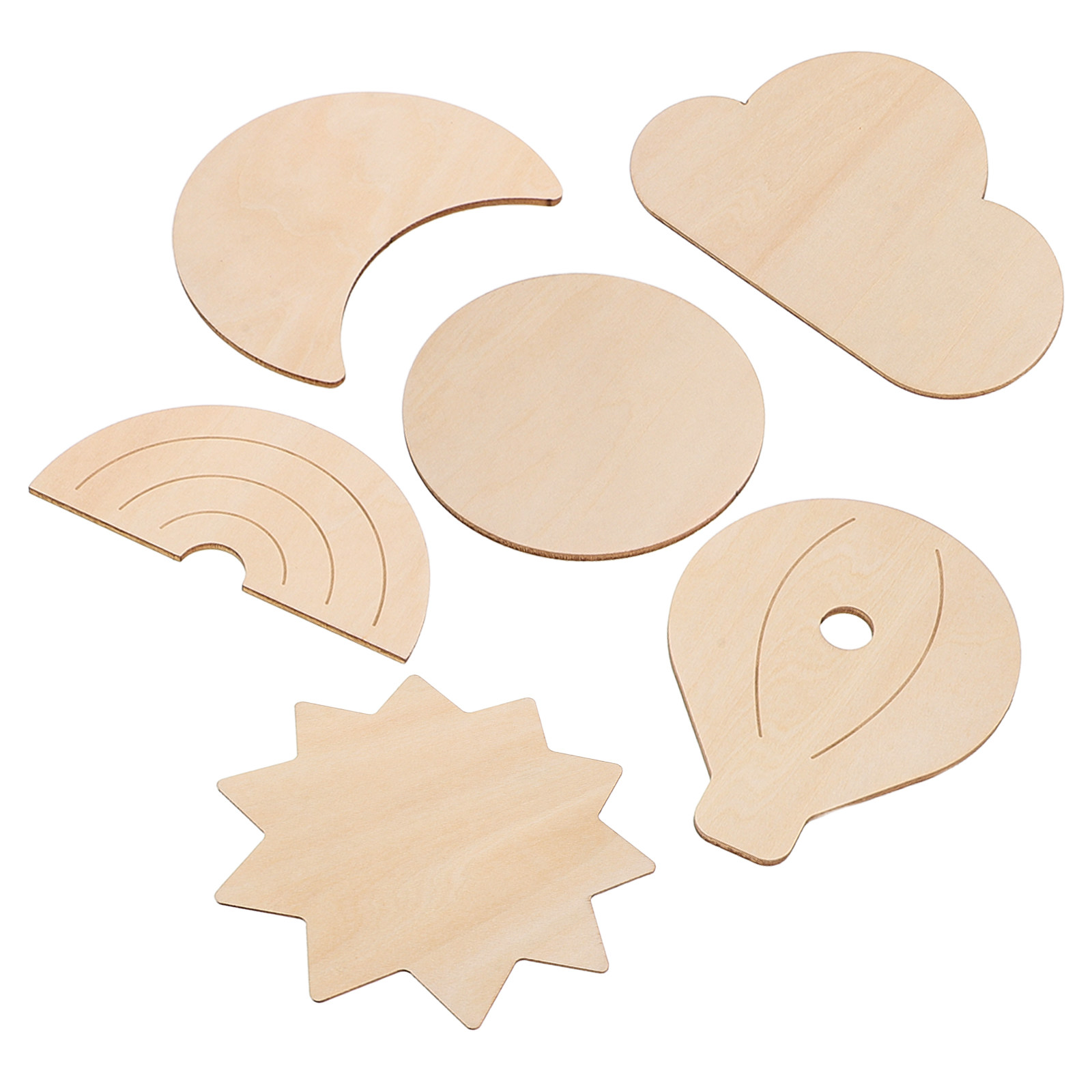 6 autocollants muraux en bois, - Baby Nursery Hot Air Balloon Theme avis et prix