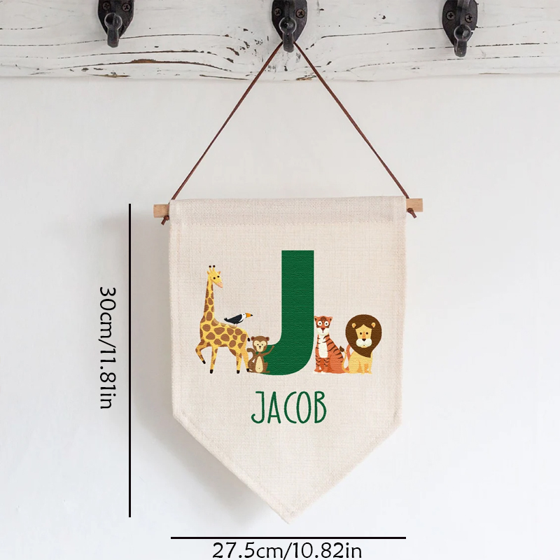 Drapeau personnalisé avec le n - Baby Nursery Jungle Animals avis et prix