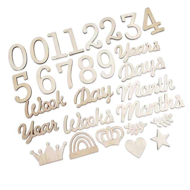 Jalons en bois, nombres mots,  - Baby Nursery Age avis et prix