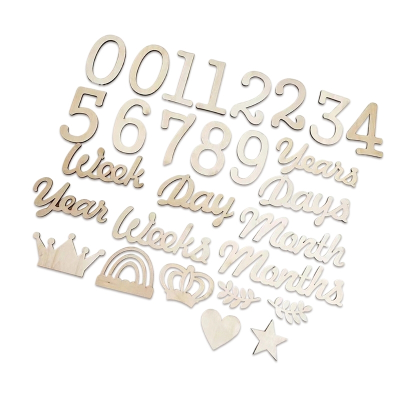 Jalons en bois, nombres mots,  - Baby Nursery Age avis et prix