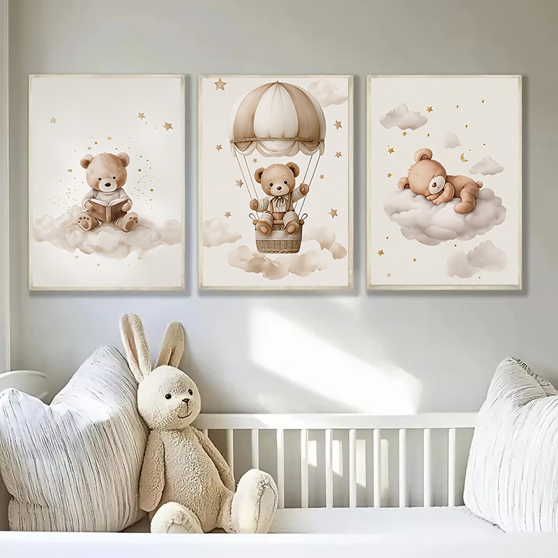 3 pièces/ensemble bohème ours  - Animals Baby Nursery avis et prix