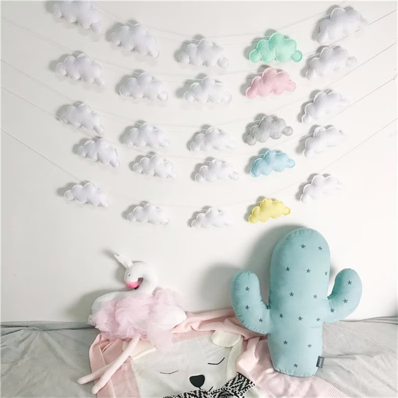 Guirlandes de nuages en feutre - Baby Nursery Fabric avis et prix
