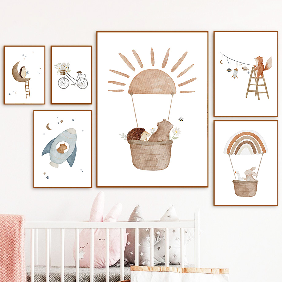 Art mural de pépinière d'anima - Baby Nursery Animal Pictures avis et prix